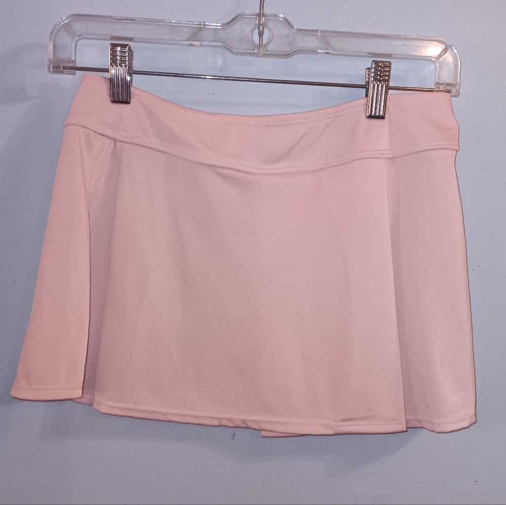 Leg Avenue Light Pink Mini Skirt With Two Side  Slits Stretch